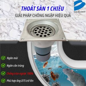 Thoát sàn tự động - thoát sàn 1 chiều chống nước trào ngược